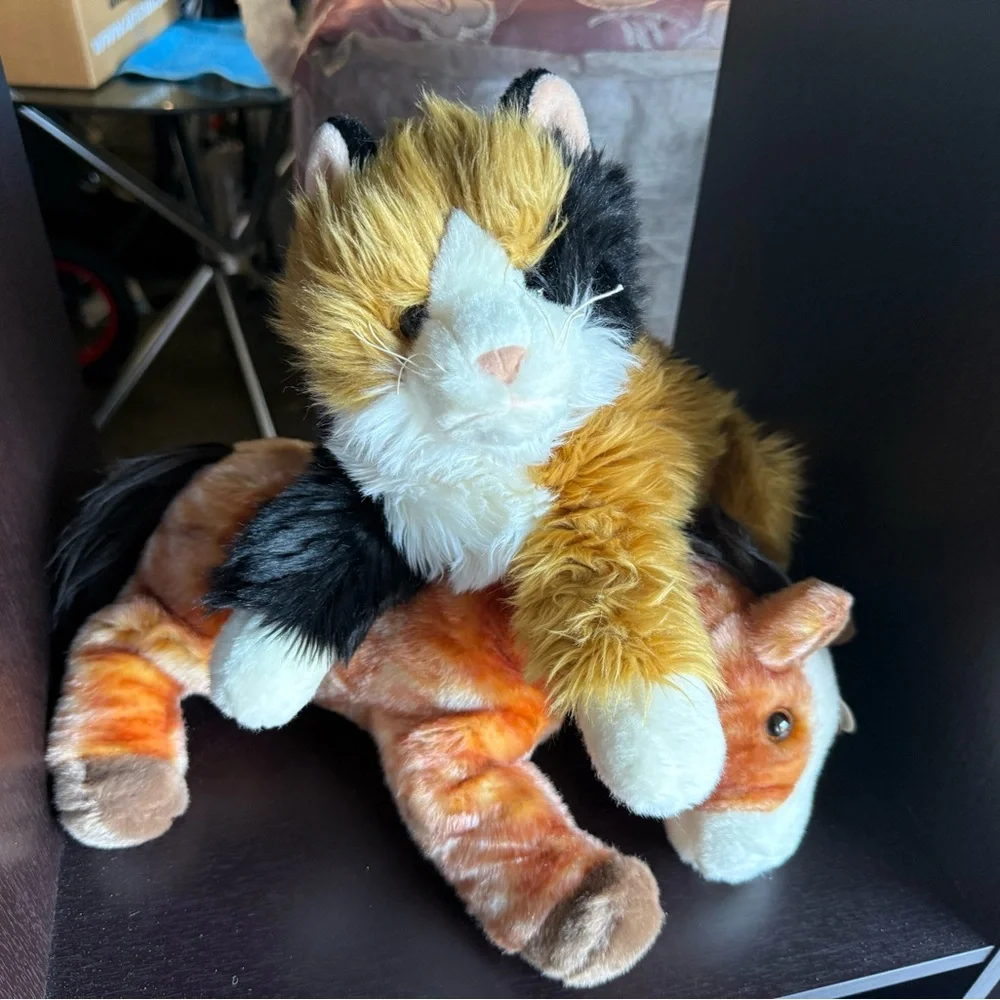 Plush Cat Toy - Brown and Cream collectible